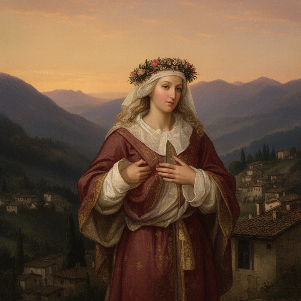 AI-generated illustration of Santa Lucia