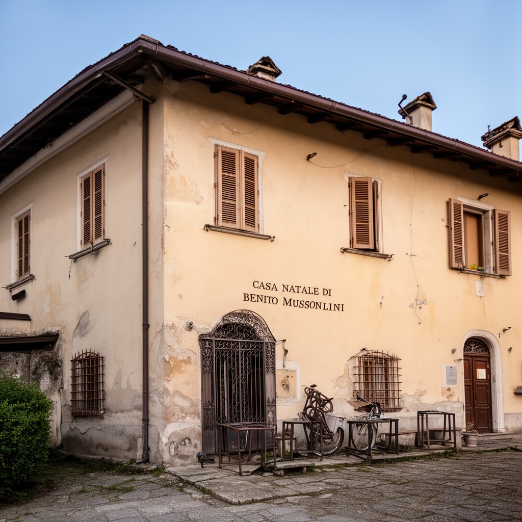 AI-generated illustration of Casa natale di Benito Mussolini