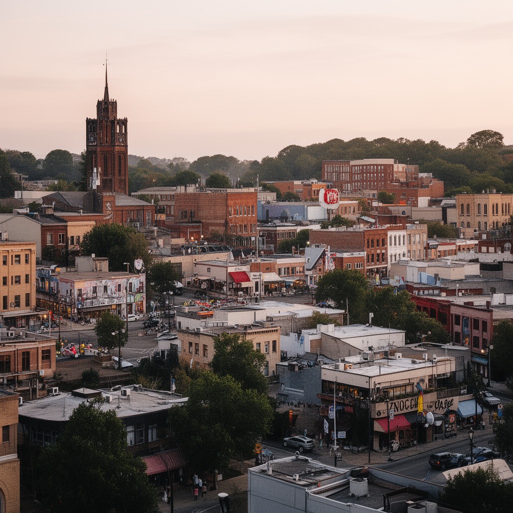 AI-generated illustration of Downtown Knoxville