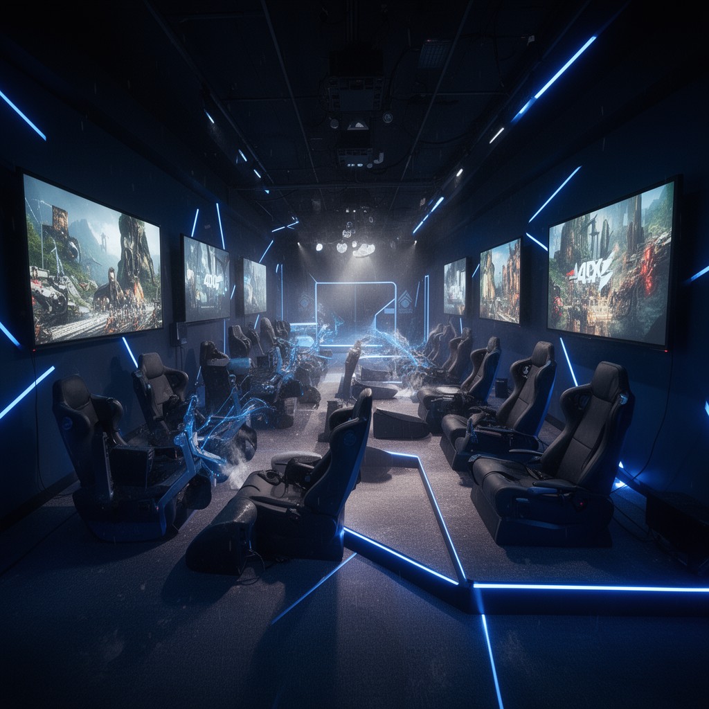 AI-generated illustration of 4DX auditoriums