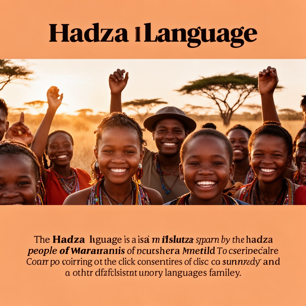 AI-generated illustration of Hadza language