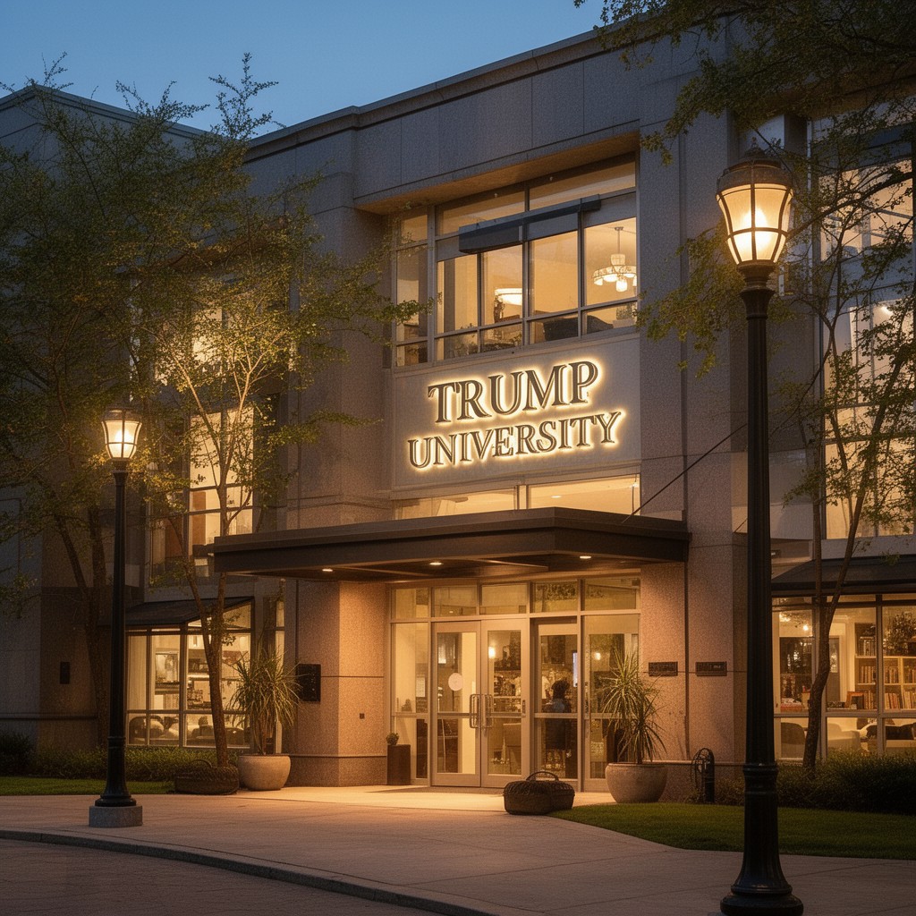 AI-generated illustration of Trump University