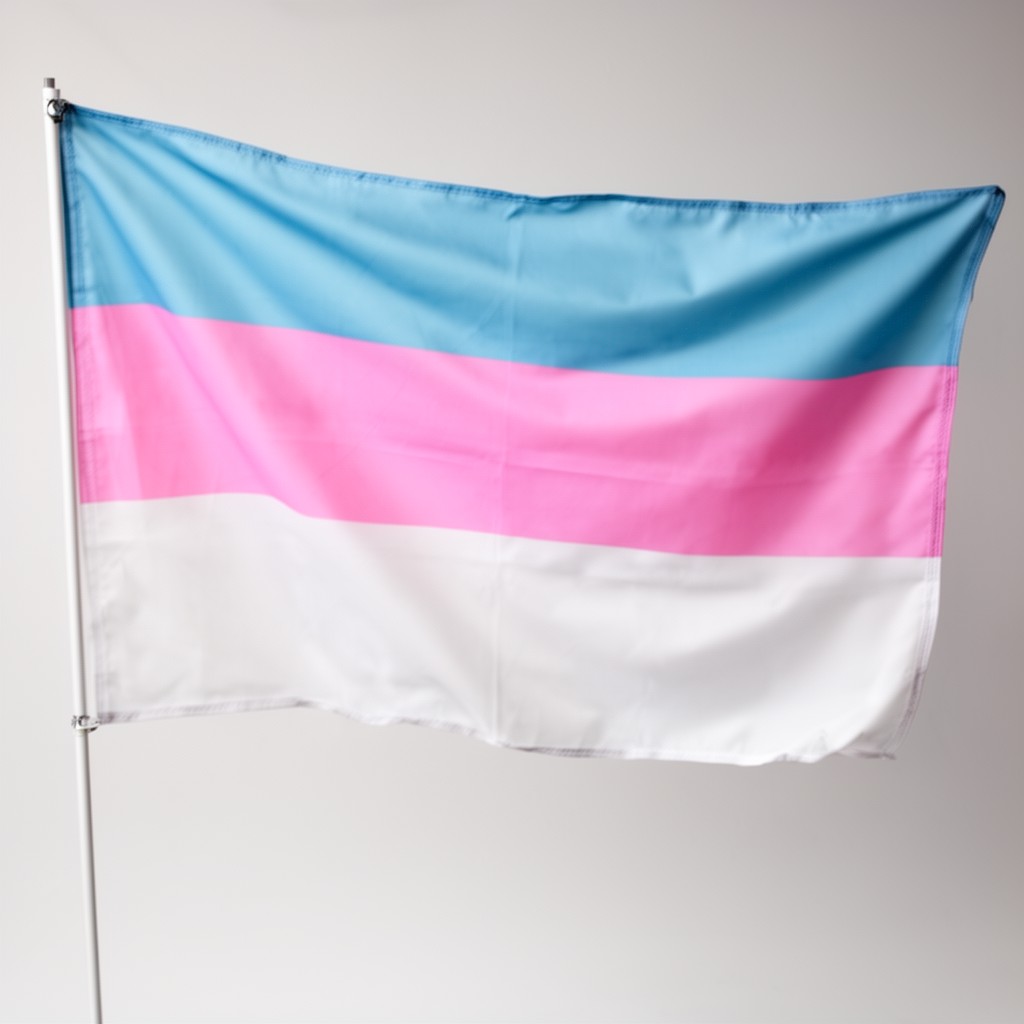 AI-generated illustration of transgender pride flag