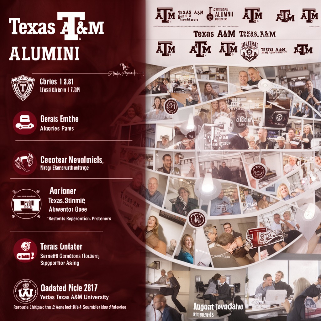 AI-generated illustration of Texas A&M Alumni network