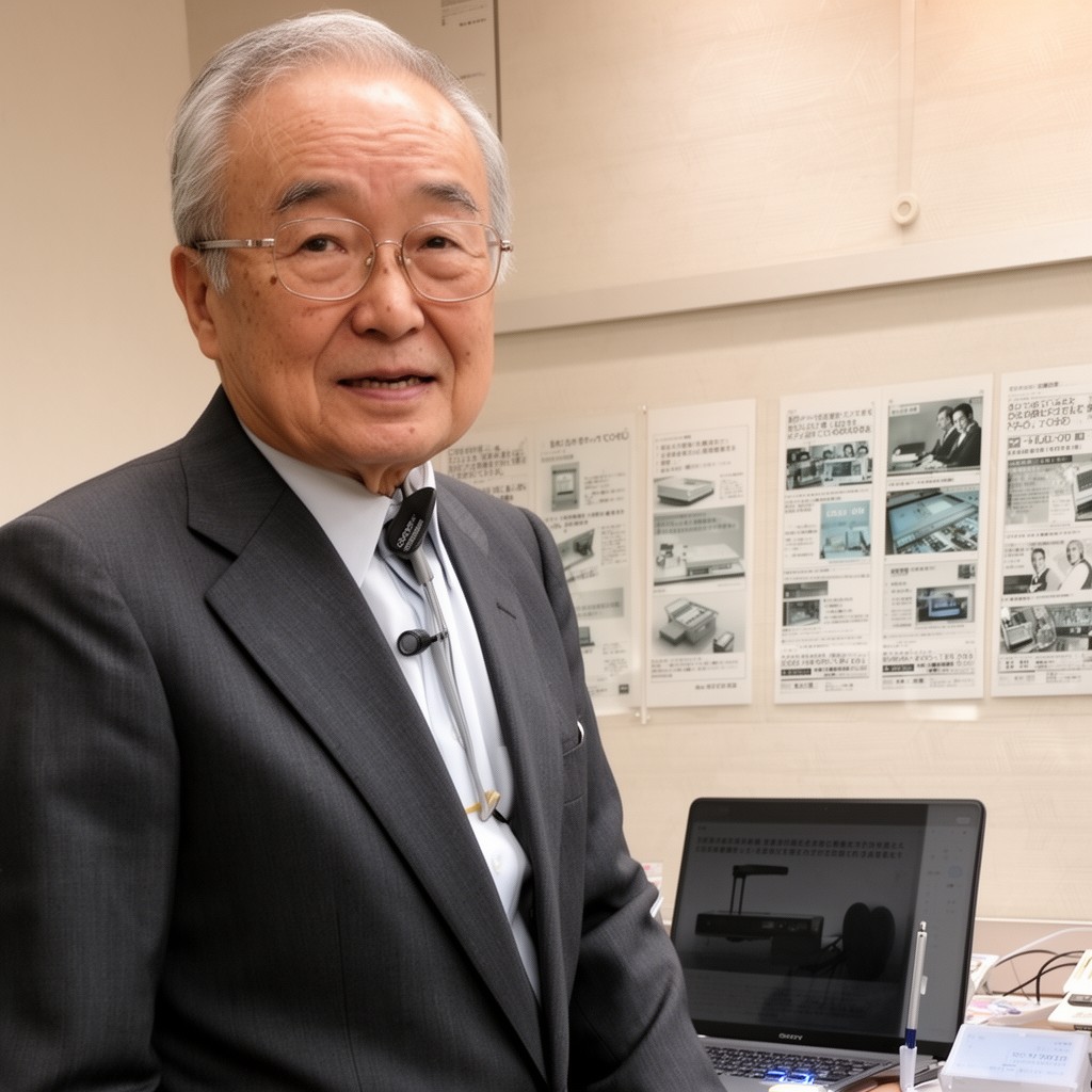 AI-generated illustration of Masaru Ibuka