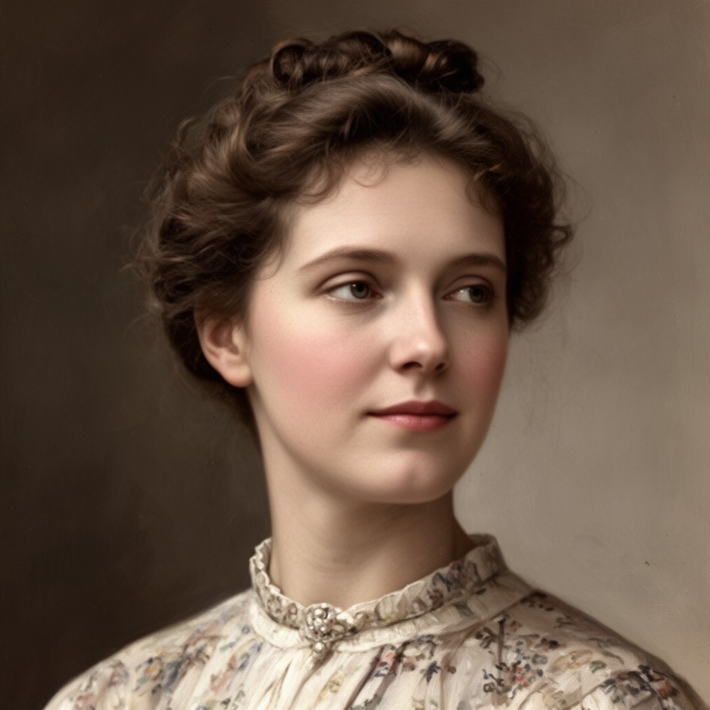 AI-generated illustration of Eva Nansen