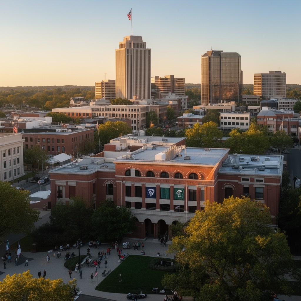 AI-generated illustration of East Lansing