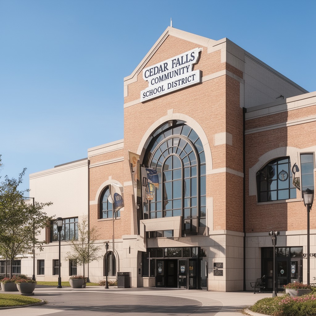 AI-generated illustration of Cedar Falls Community School District
