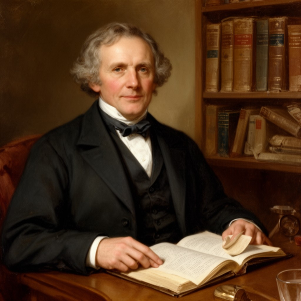 AI-generated illustration of Charles Hodge