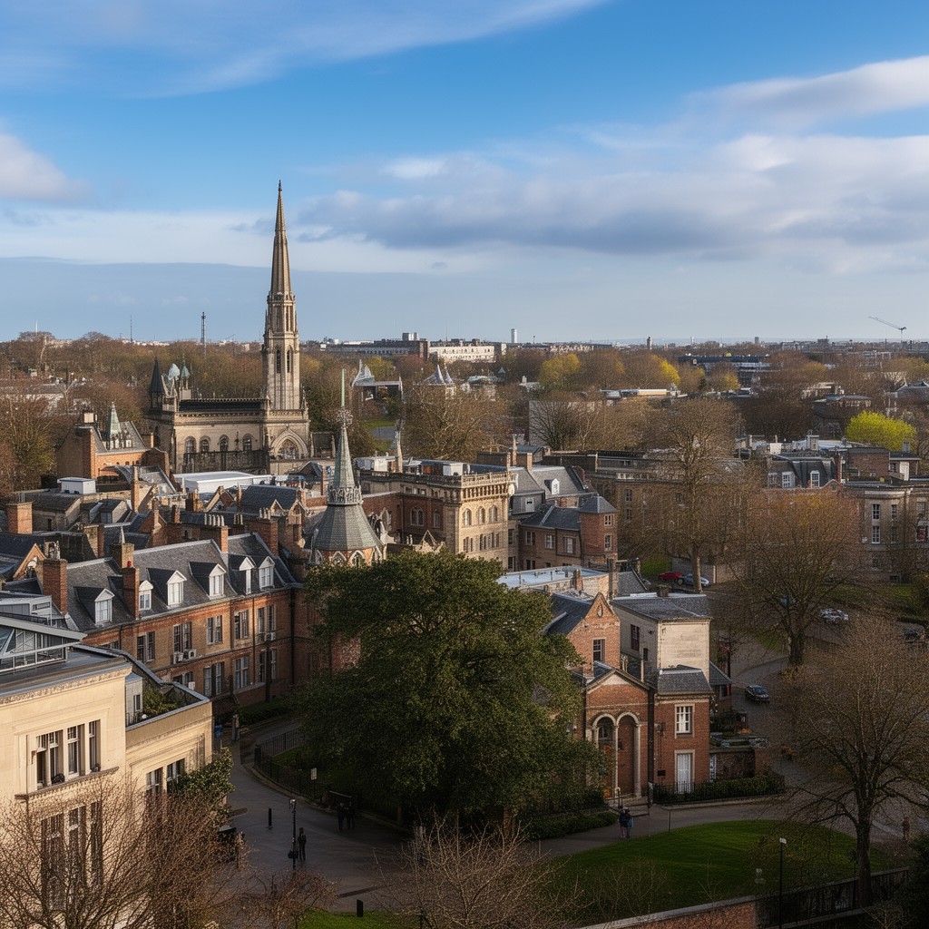 AI-generated illustration of University College Dublin