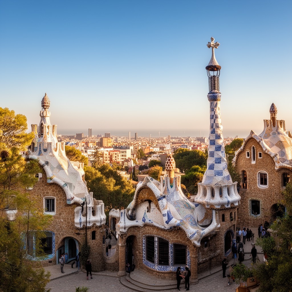 AI-generated illustration of Park Güell