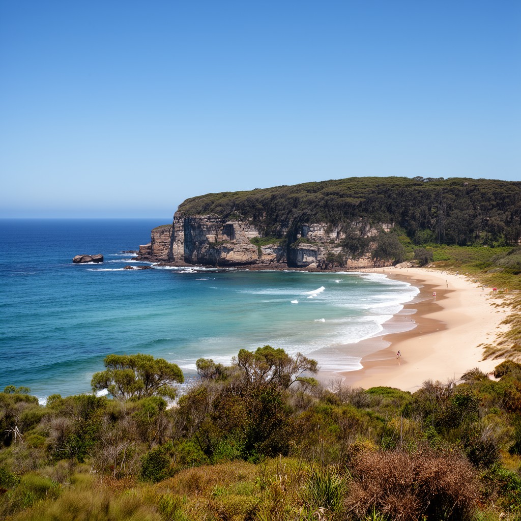 AI-generated illustration of Crowdy Bay National Park