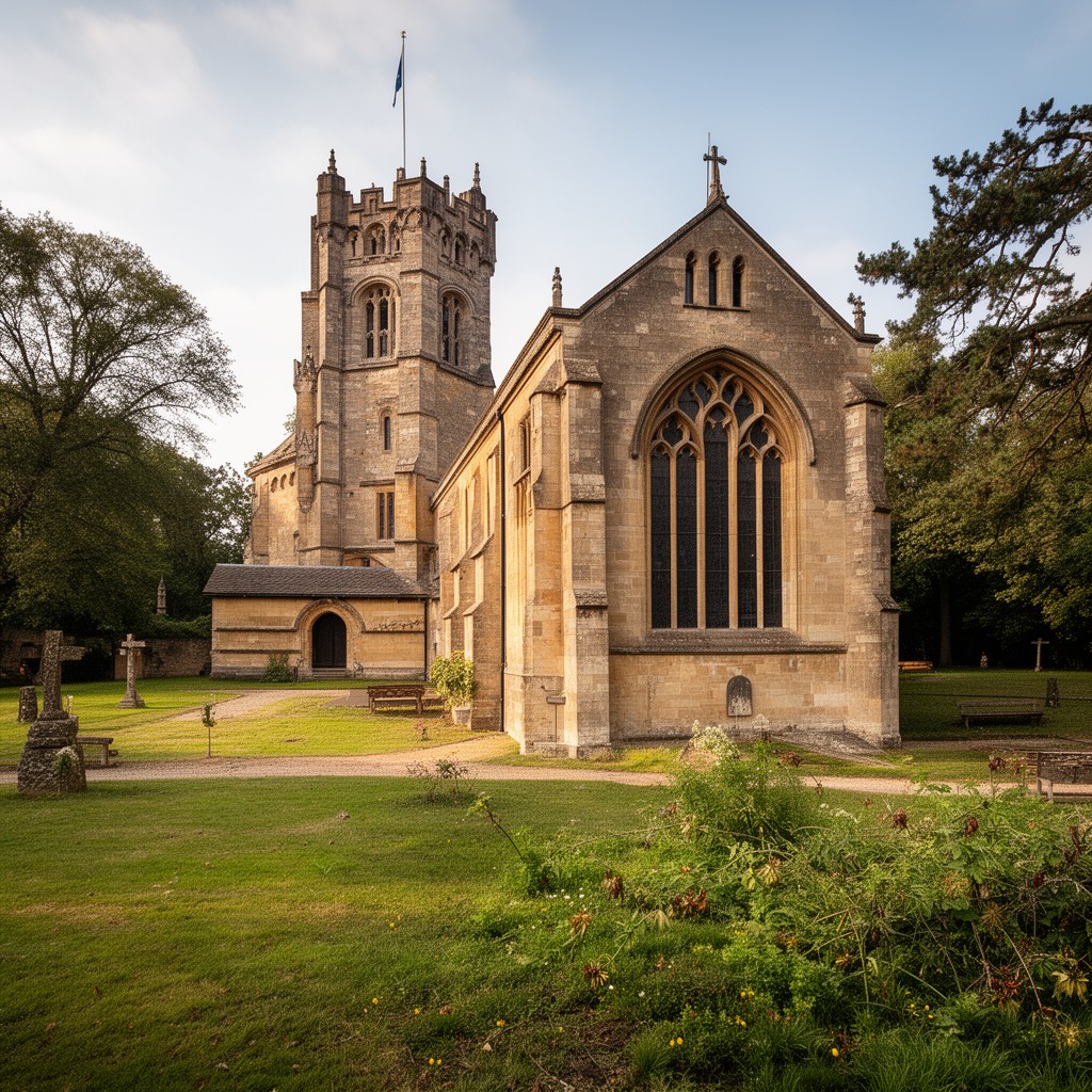 AI-generated illustration of St Mary Magdalene Church, Woodstock