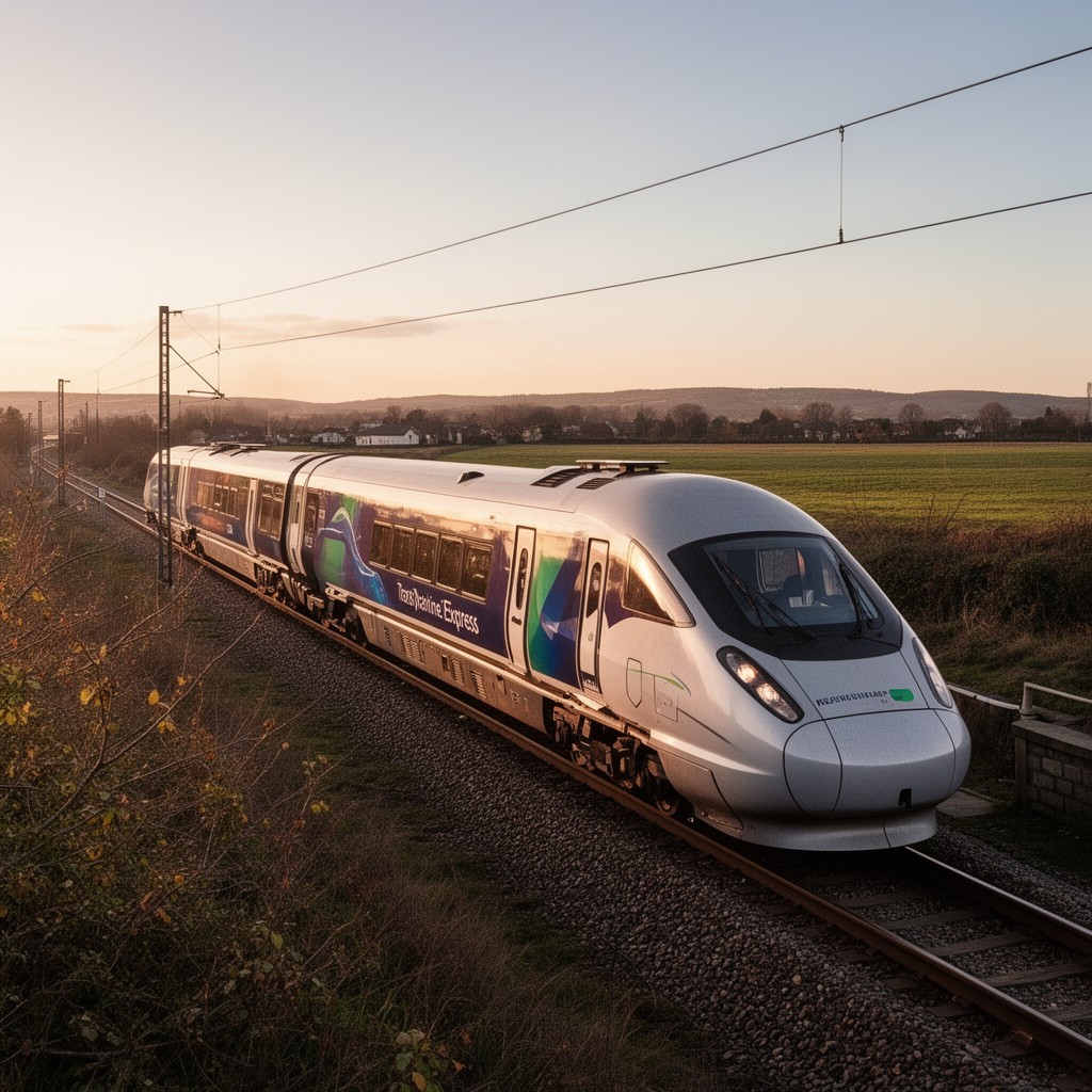 AI-generated illustration of Class 802 Nova 1 bi-mode train