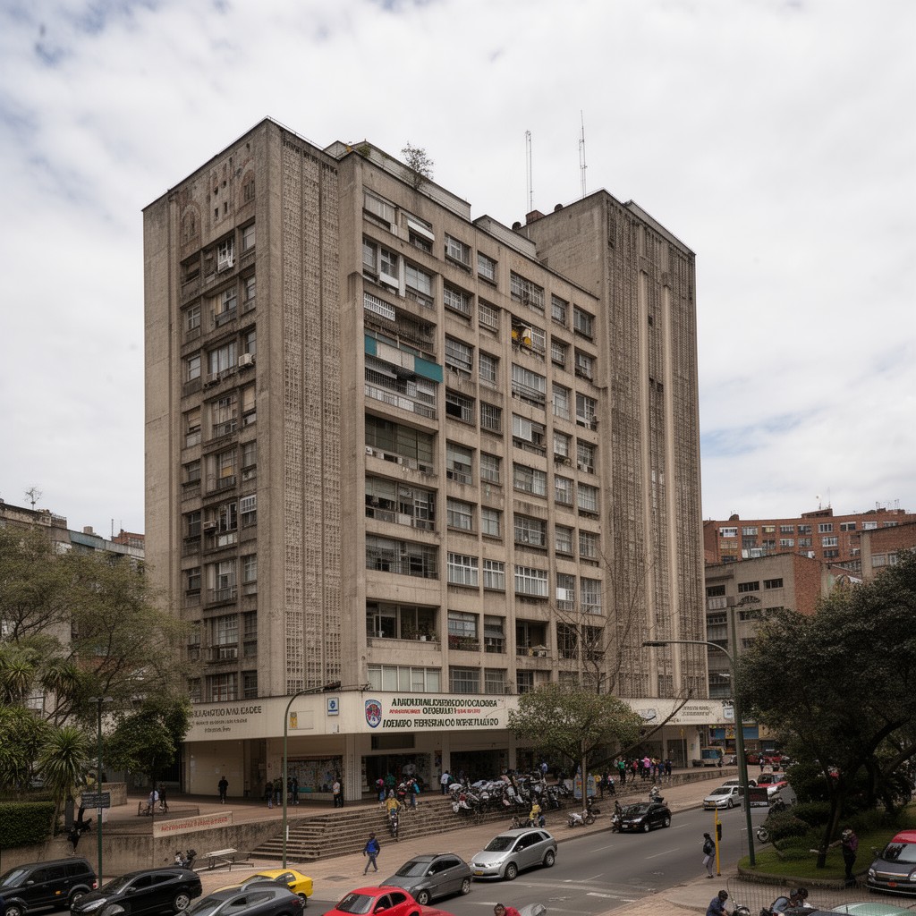 AI-generated illustration of Edificio Camilo Torres
