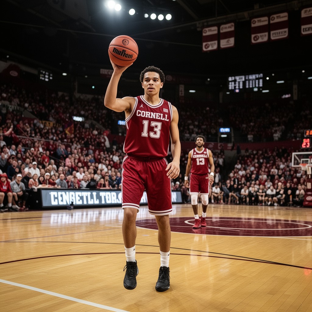AI-generated illustration of Cornell Big Red men’s basketball