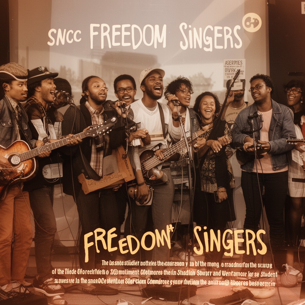 AI-generated illustration of SNCC Freedom Singers