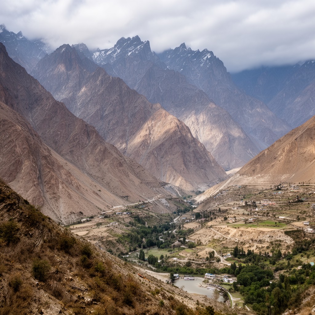 AI-generated illustration of Kohistan ranges