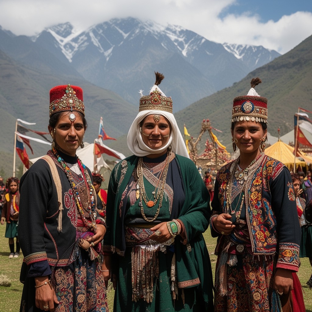 AI-generated illustration of Kalash people