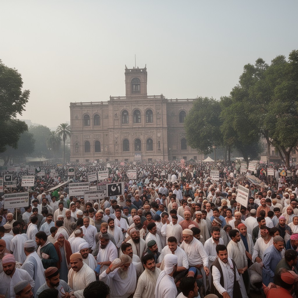 AI-generated illustration of Lahore Resolution