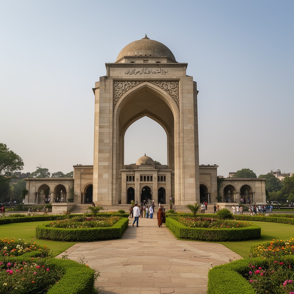 AI-generated illustration of Allama Iqbal’s mausoleum, Lahore