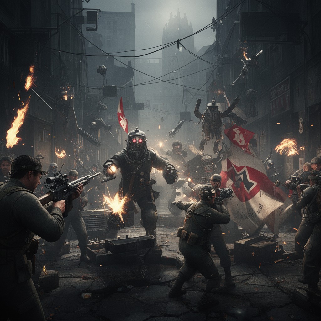 AI-generated illustration of Wolfenstein franchise (via MachineGames)
