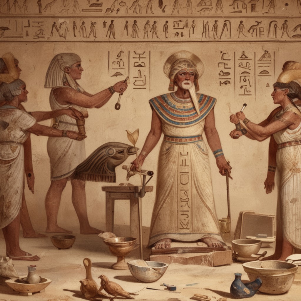 AI-generated illustration of Egyptology