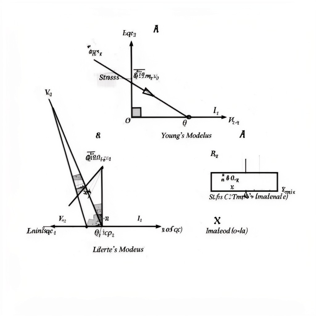 AI-generated illustration of Young's modulus