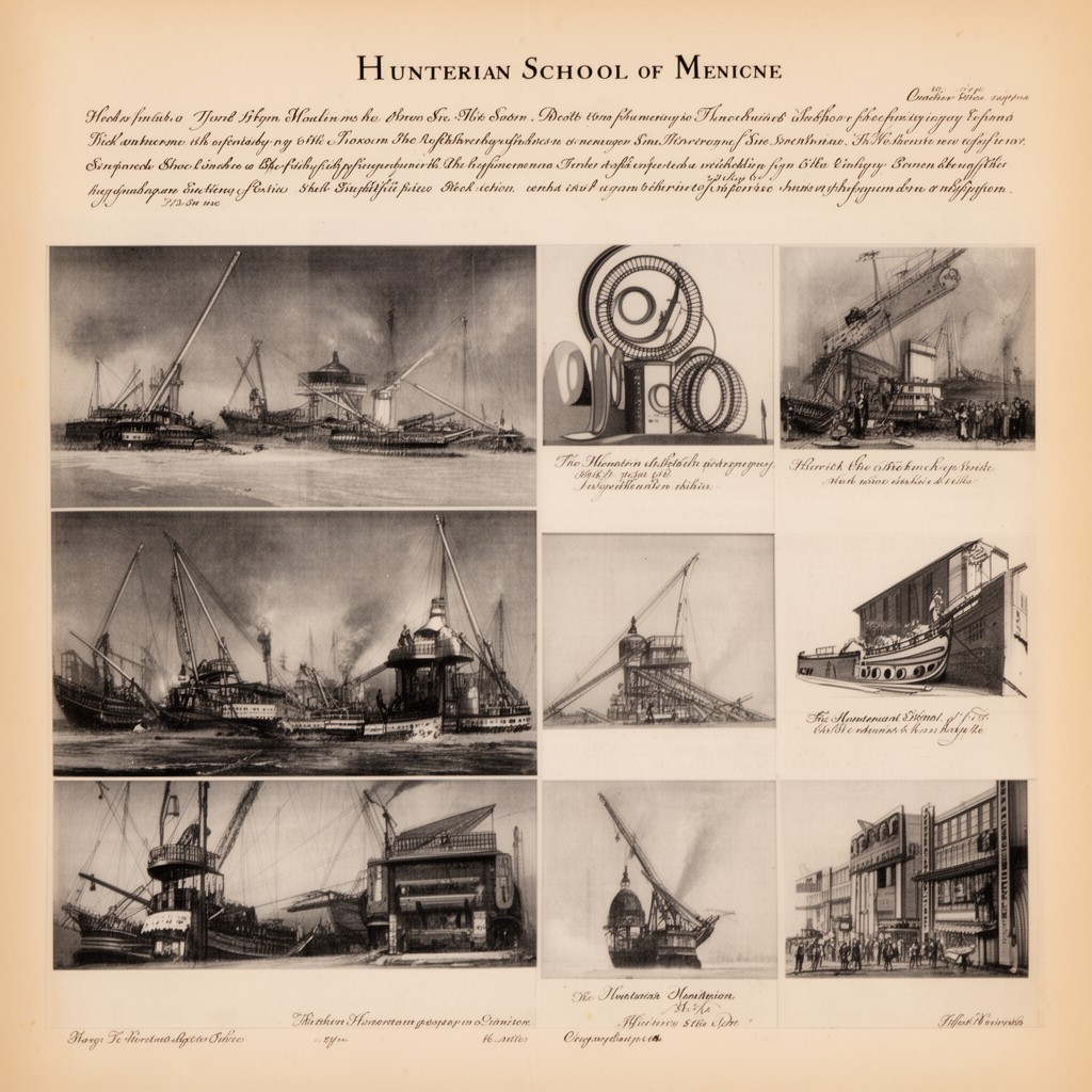 AI-generated illustration of Hunterian School of Medicine