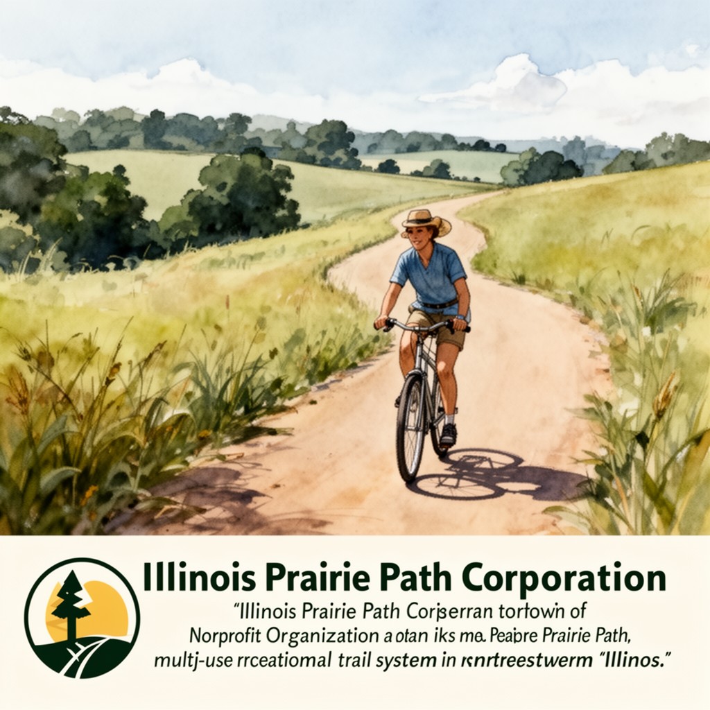 AI-generated illustration of Illinois Prairie Path Corporation