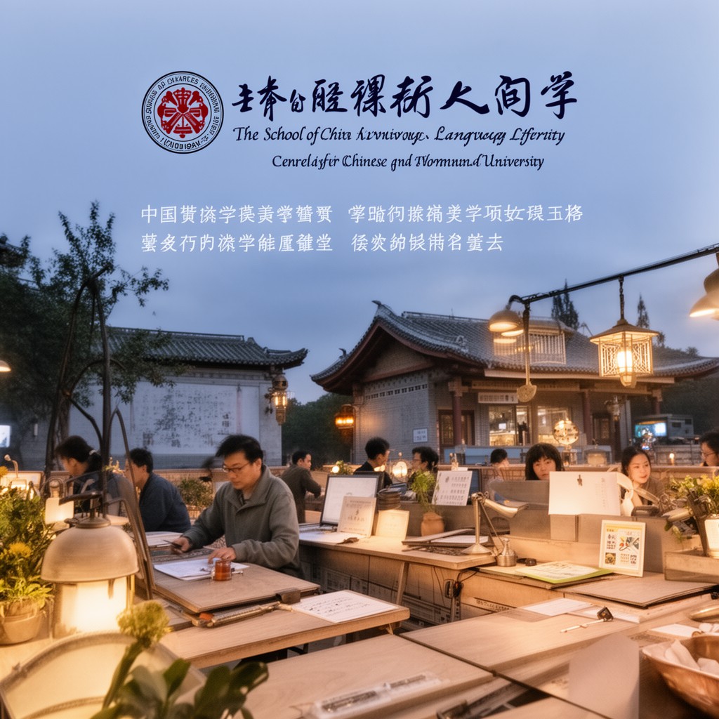 AI-generated illustration of School of Chinese Language and Literature