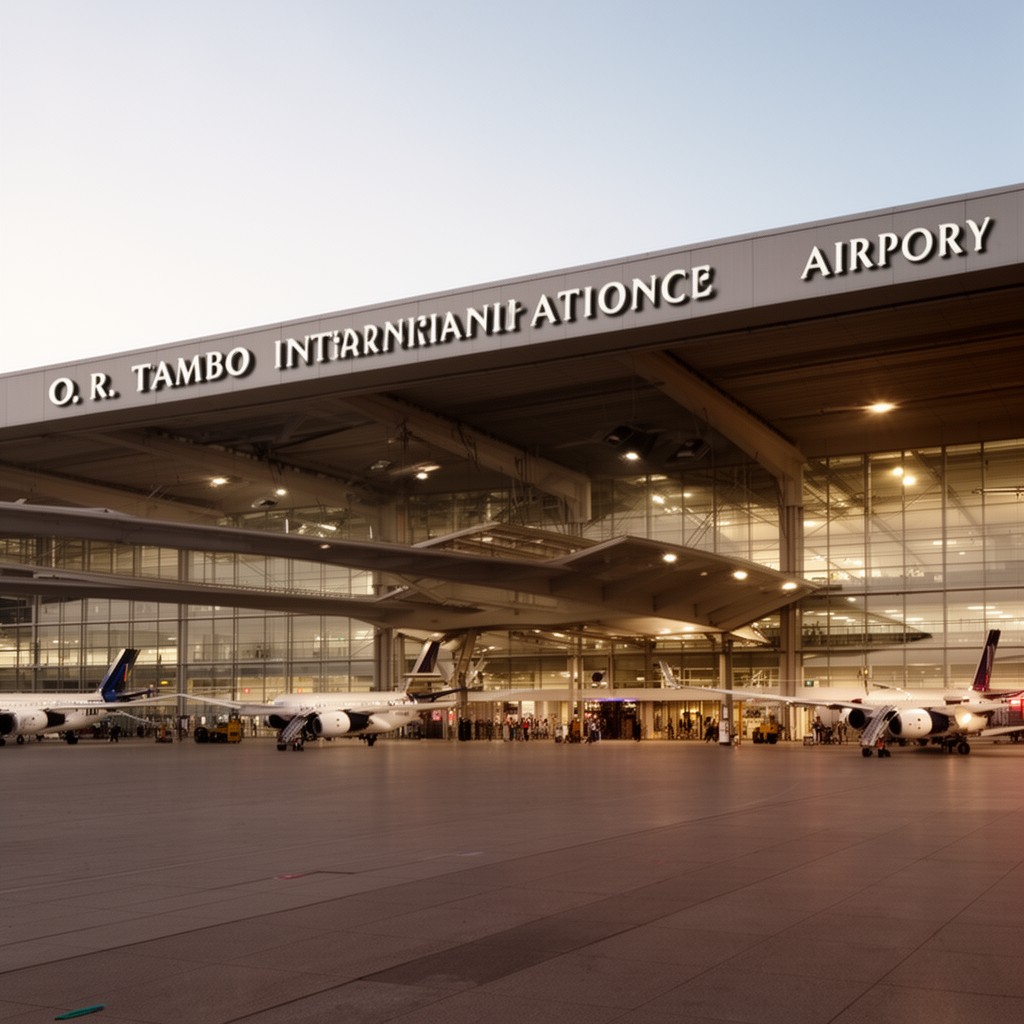 AI-generated illustration of O. R. Tambo International Airport