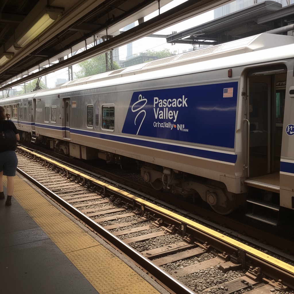 AI-generated illustration of Pascack Valley Line