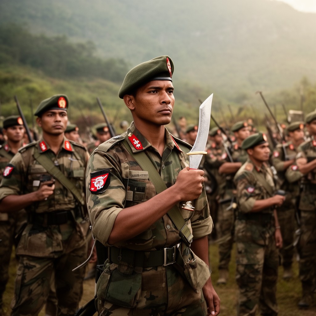 AI-generated illustration of Gurkha units