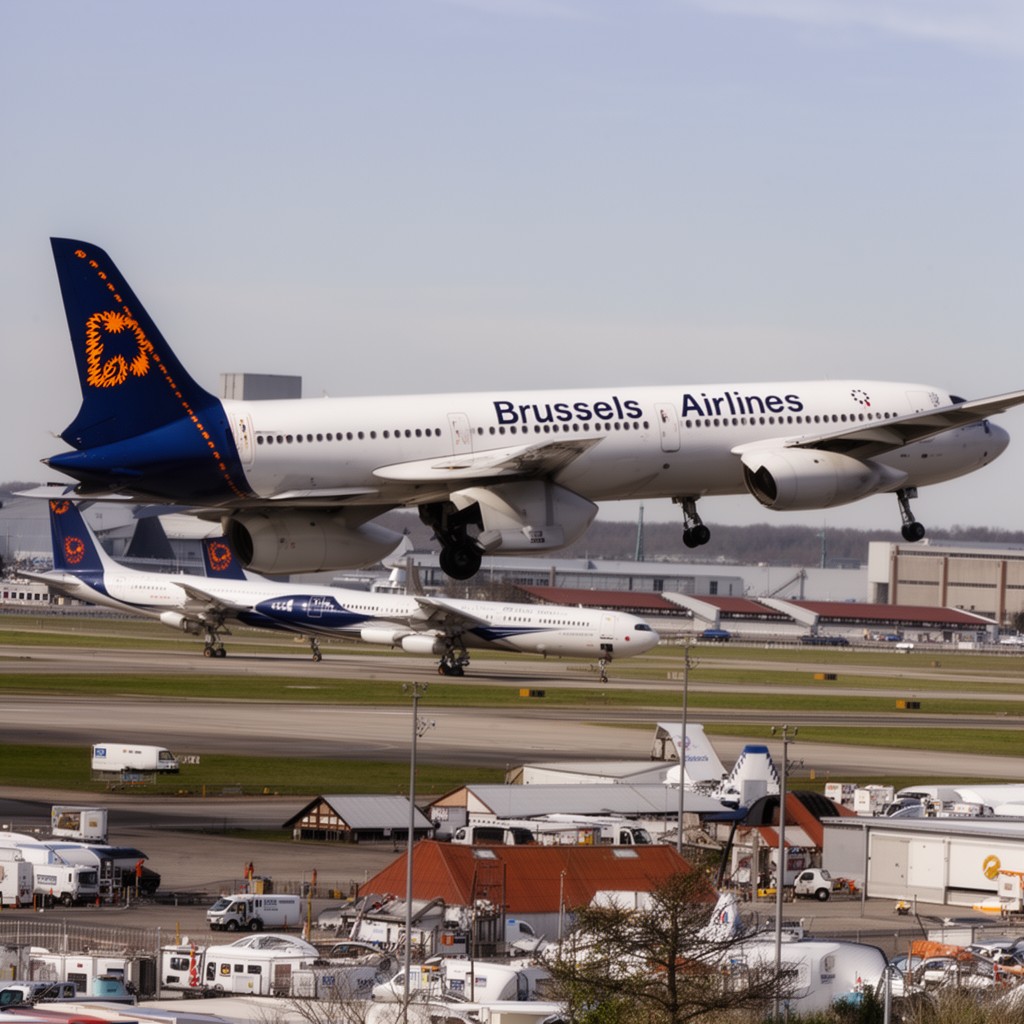 AI-generated illustration of Brussels Airlines