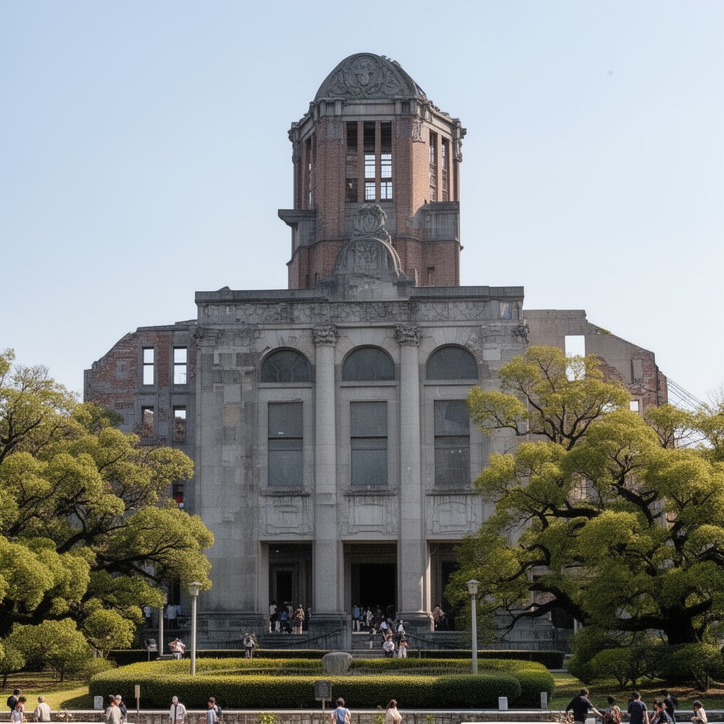AI-generated illustration of Hiroshima Peace Memorial Park