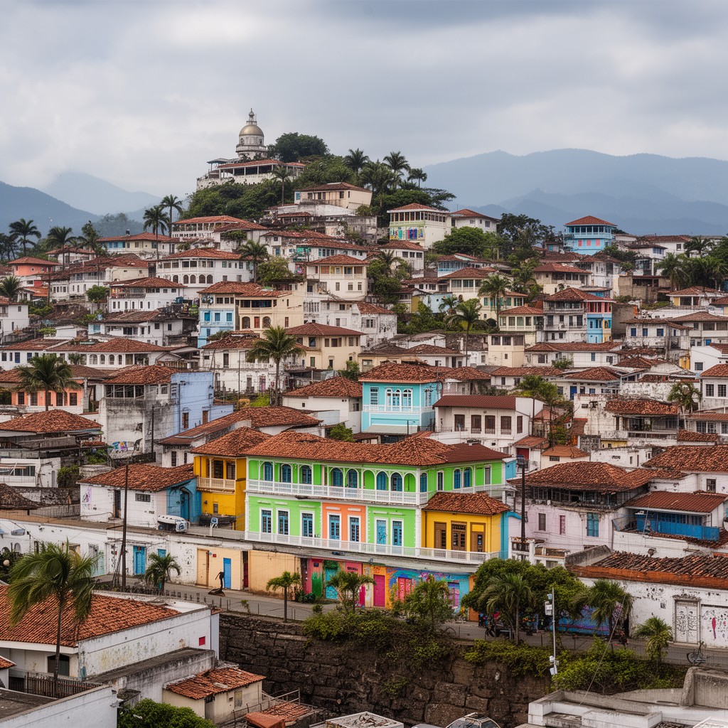 AI-generated illustration of Las Peñas neighborhood