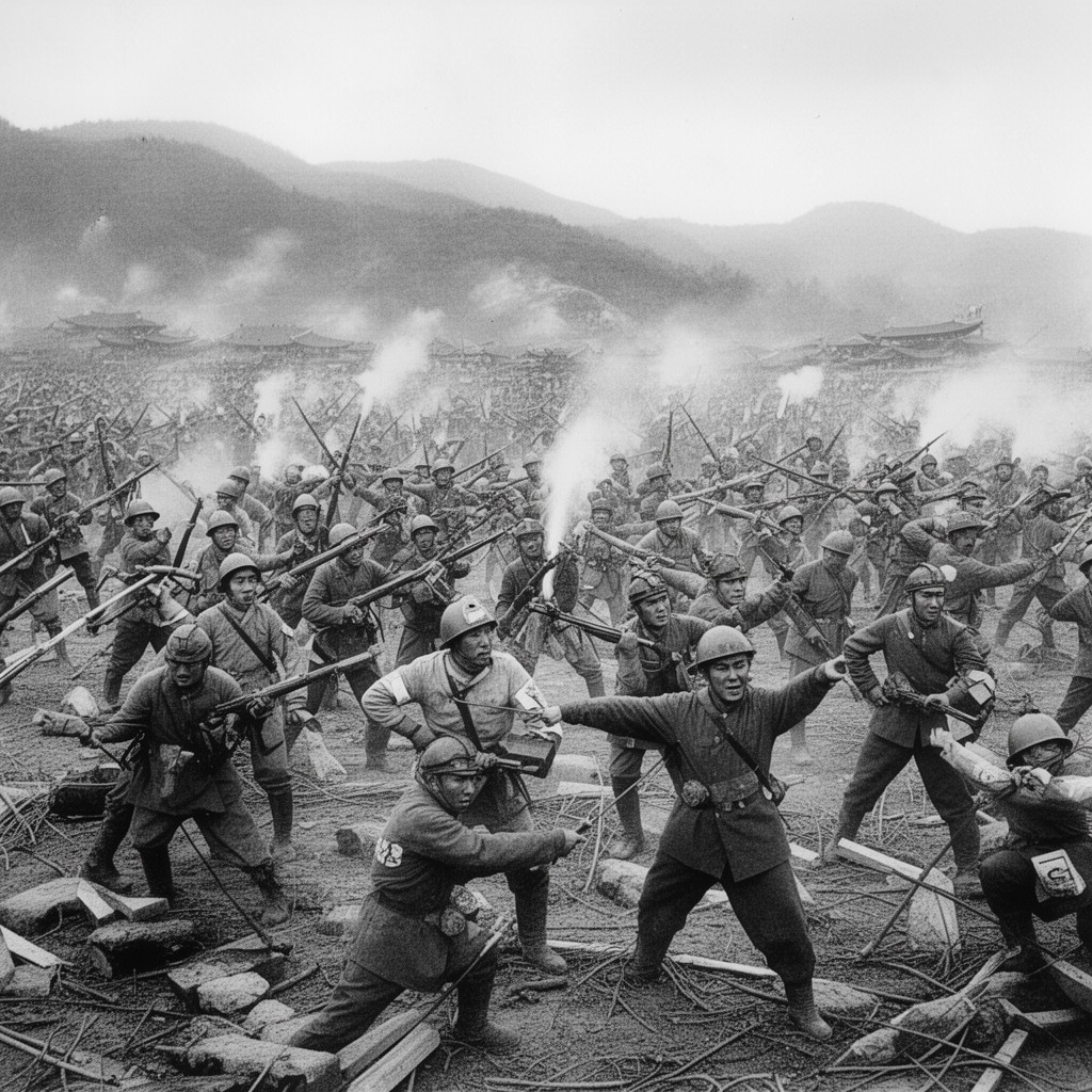 AI-generated illustration of Battle of Pyongyang