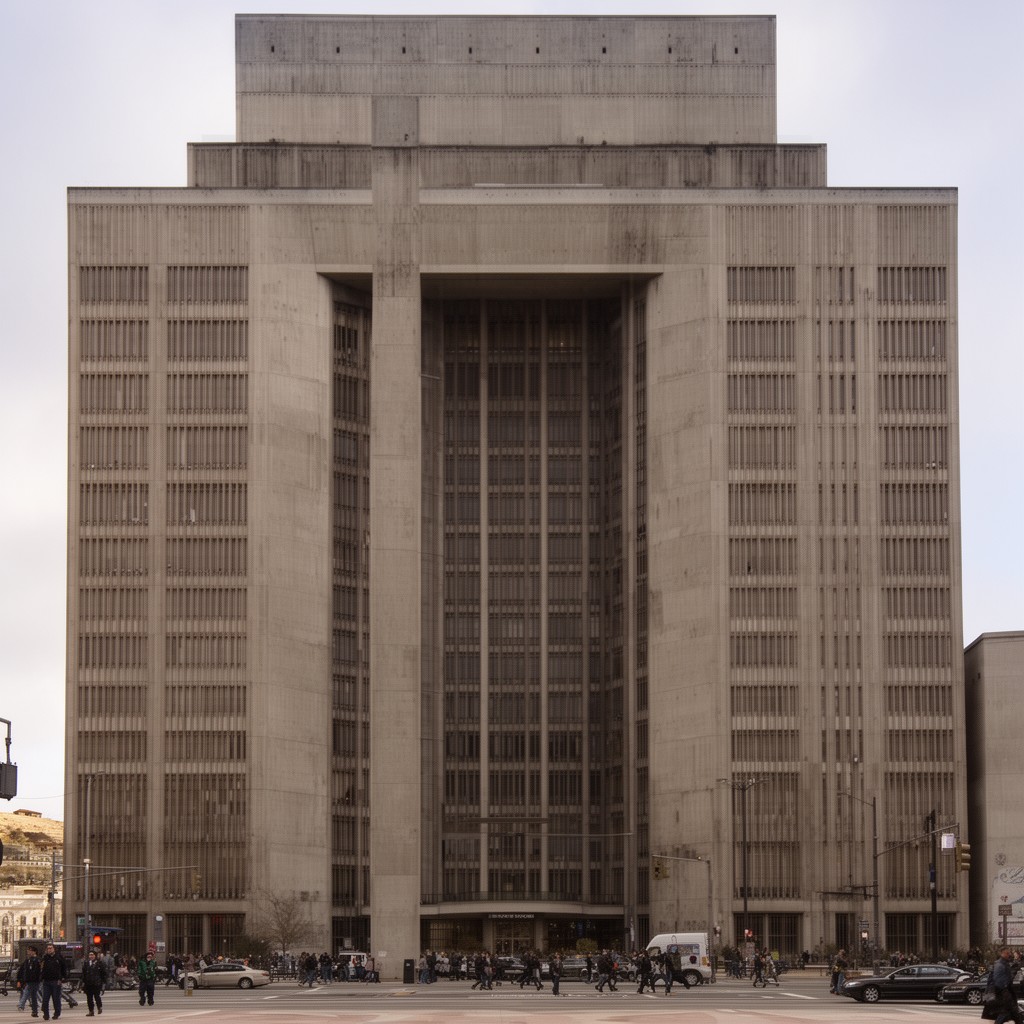 AI-generated illustration of J. Edgar Hoover Building