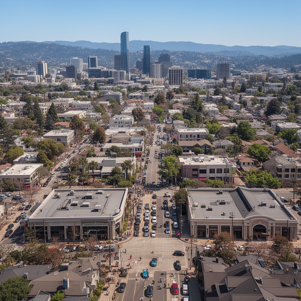 AI-generated illustration of Walnut Creek, California
