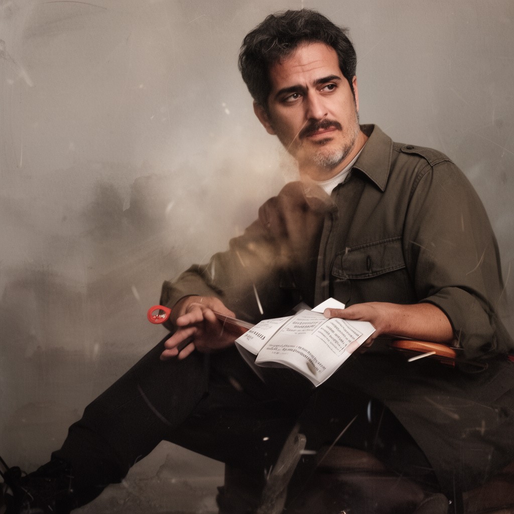 AI-generated illustration of Feridun Zaimoglu