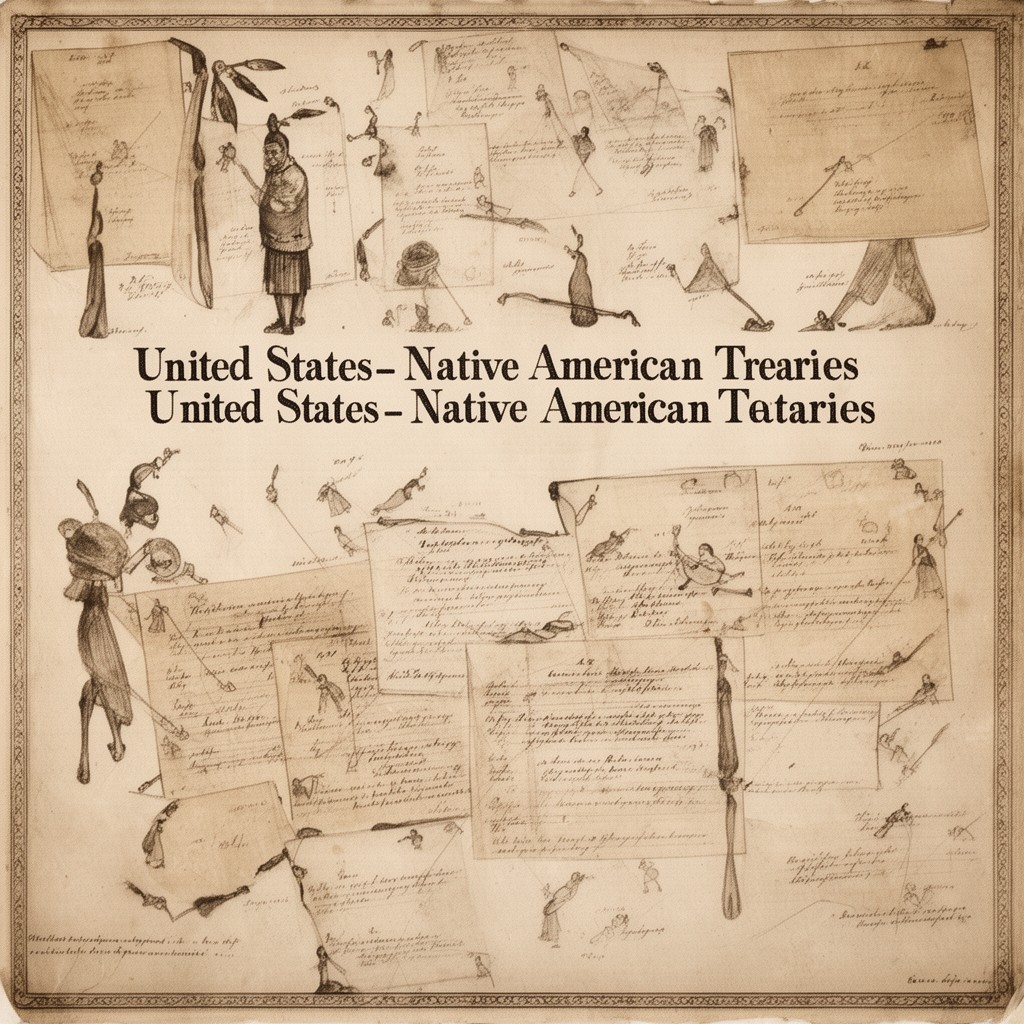 AI-generated illustration of United States–Native American treaties