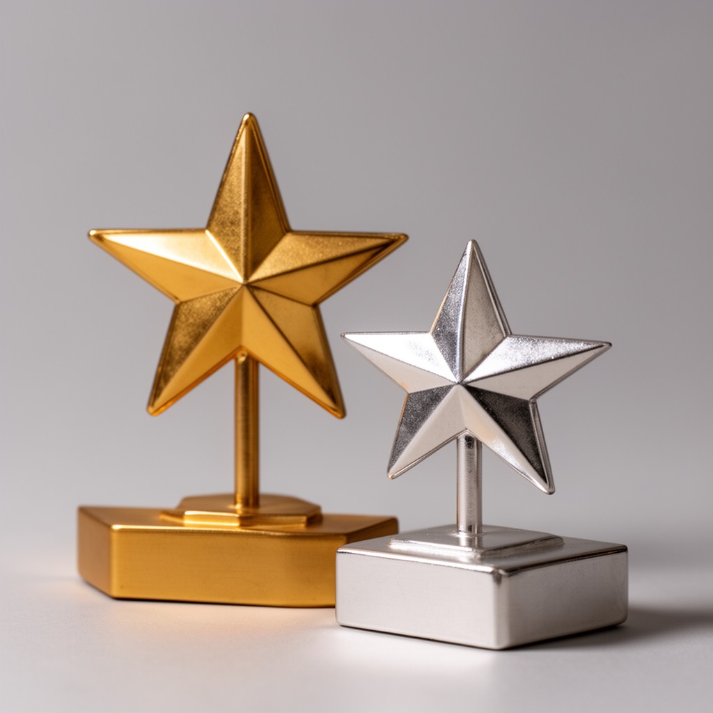 AI-generated illustration of Gold and Silver Star
