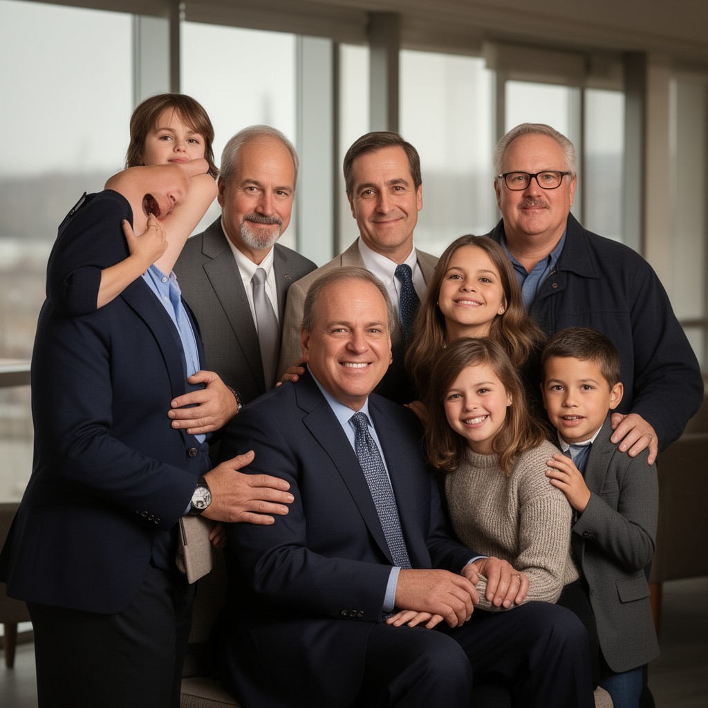 AI-generated illustration of Haslam family