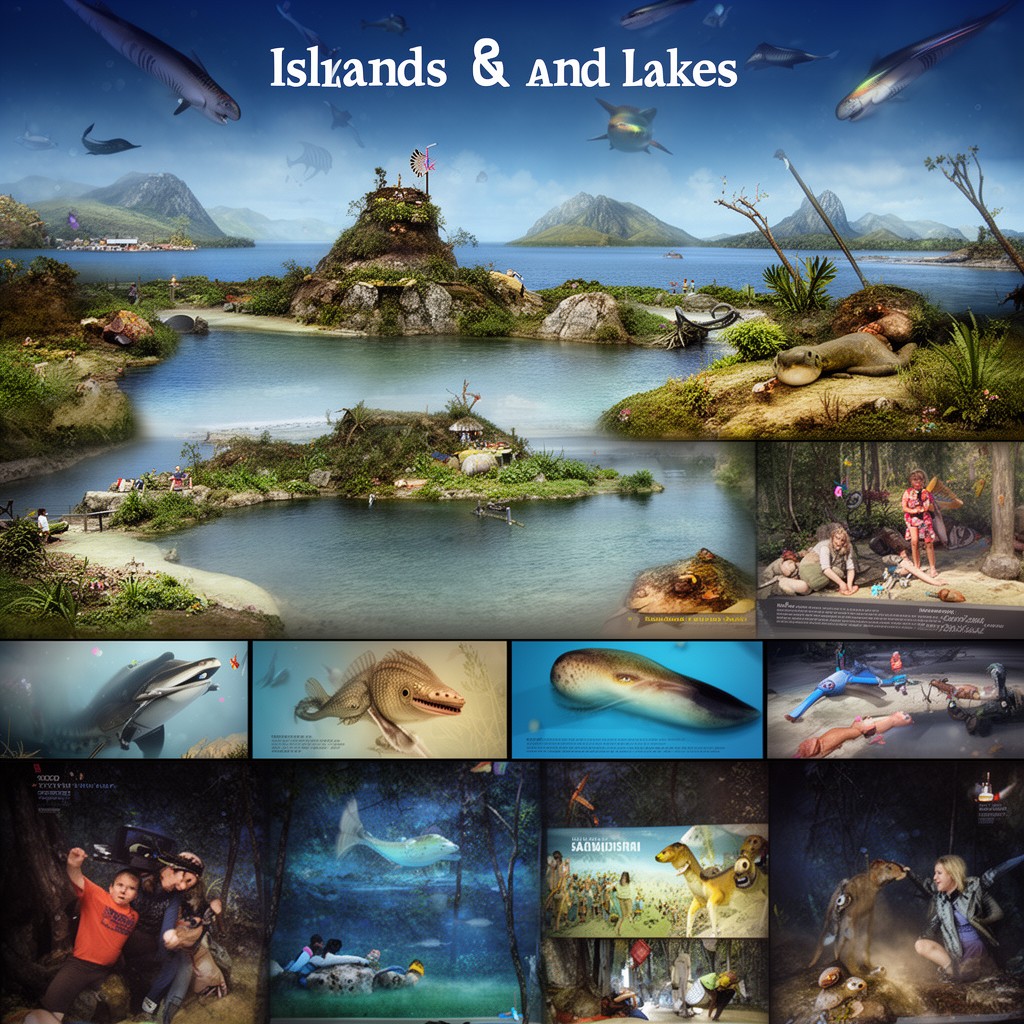 AI-generated illustration of Islands and Lakes