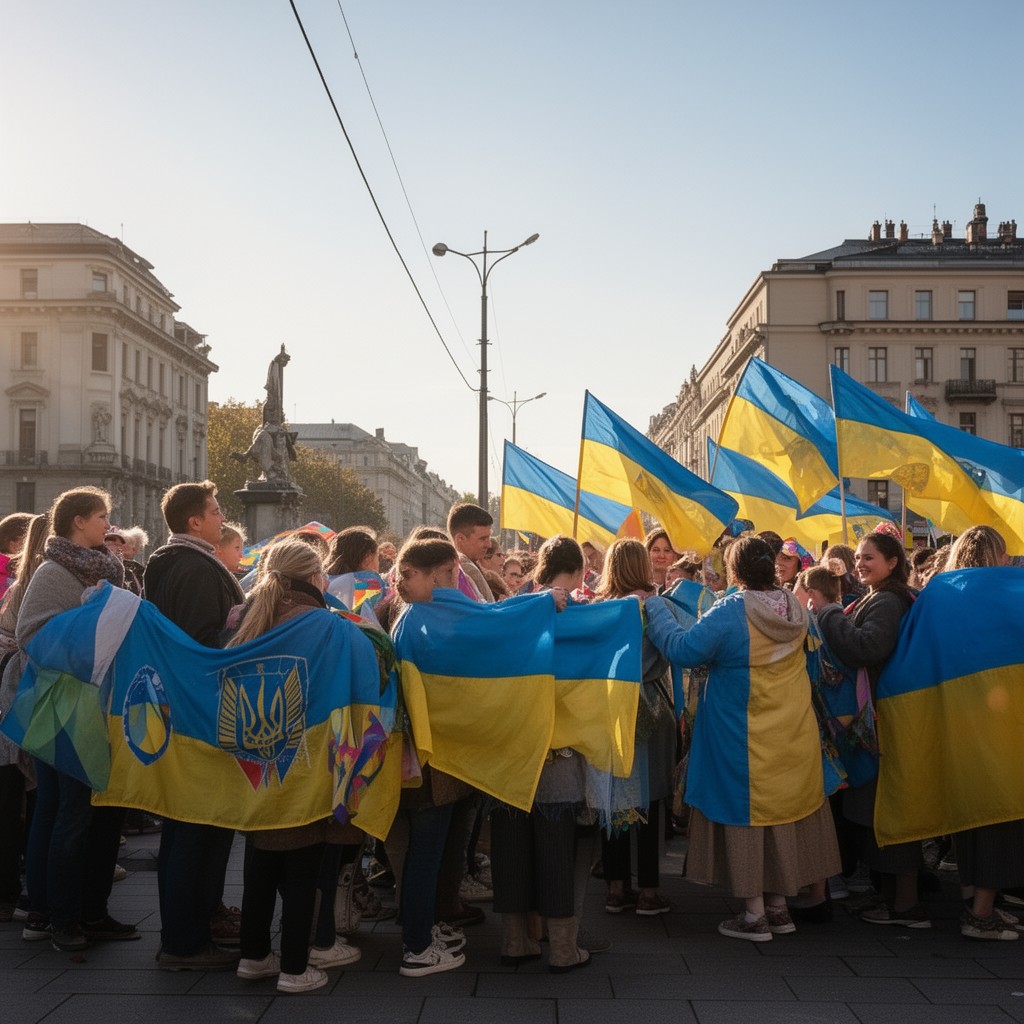AI-generated illustration of Ukrainians