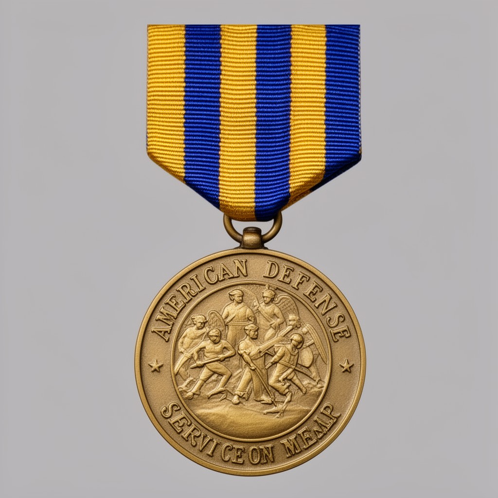 AI-generated illustration of American Defense Service Medal