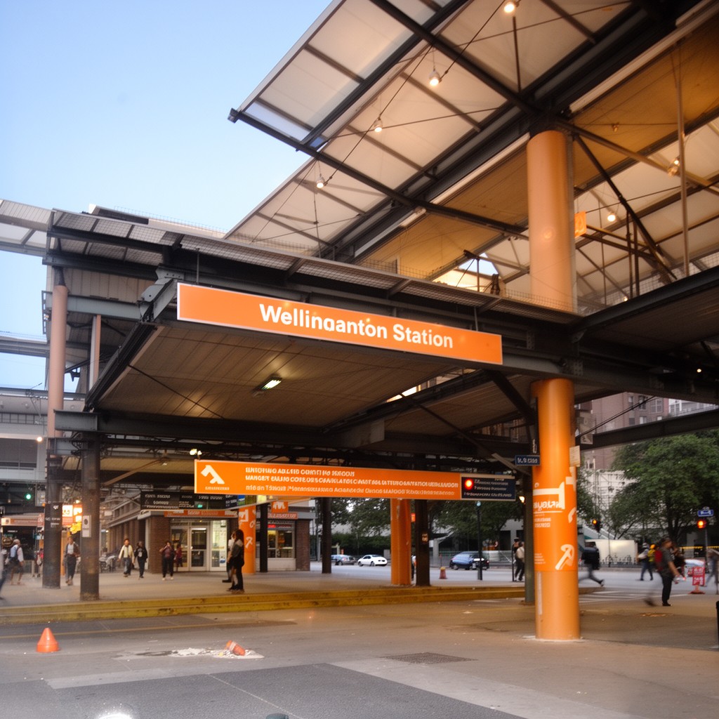 AI-generated illustration of Wellington station
