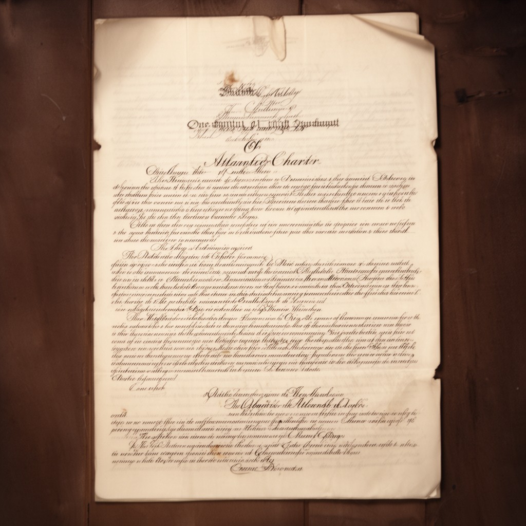 AI-generated illustration of Atlantic Charter agreement