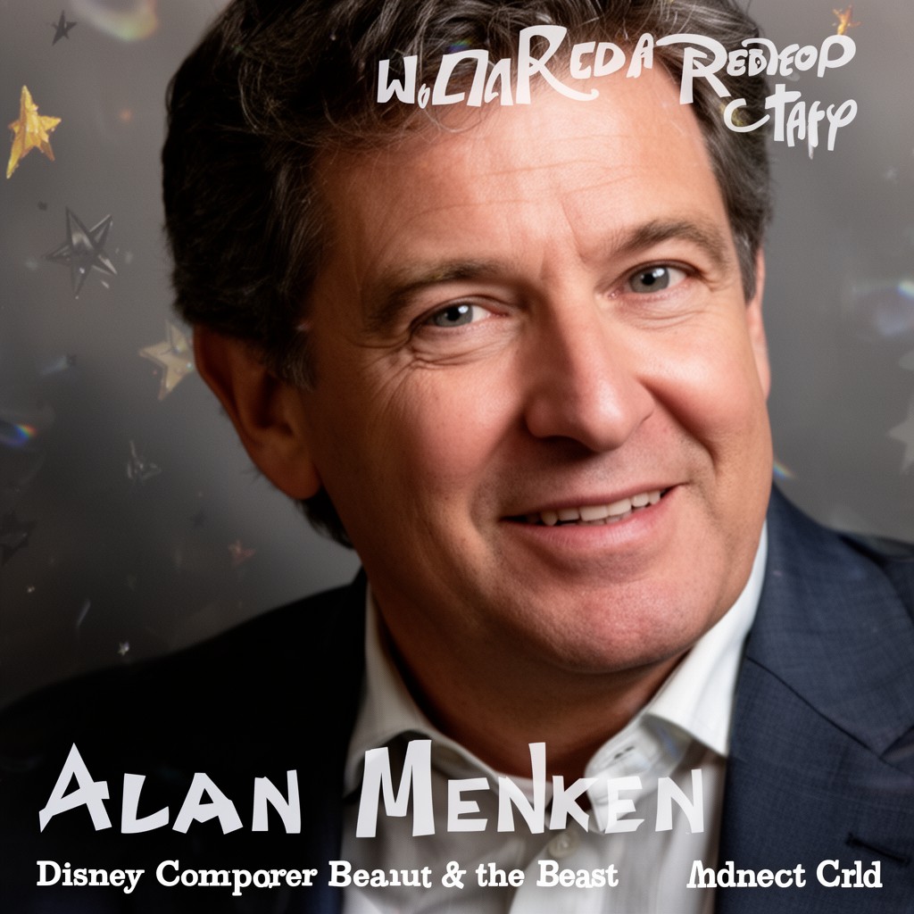 AI-generated illustration of Alan Menken